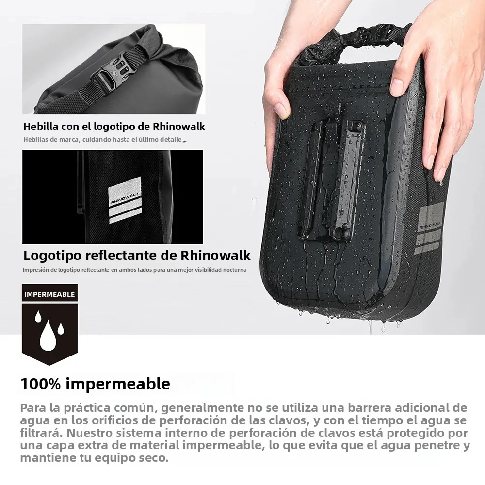 Rhinowalk, 2 uds., bolsa para horquilla de bicicleta, liberación rápida, impermeable, 4L, 6L, paquete frontal de bicicleta, bolsa para vehículo Scooter Eléctrico