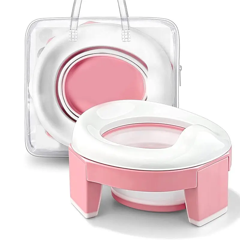Asiento de Inodoro para Bebés 3 en 1, Plegable, Portátil, con Bolsas, Asiento de Entrenamiento para Ir al Baño, Apto para Niños y Niñas