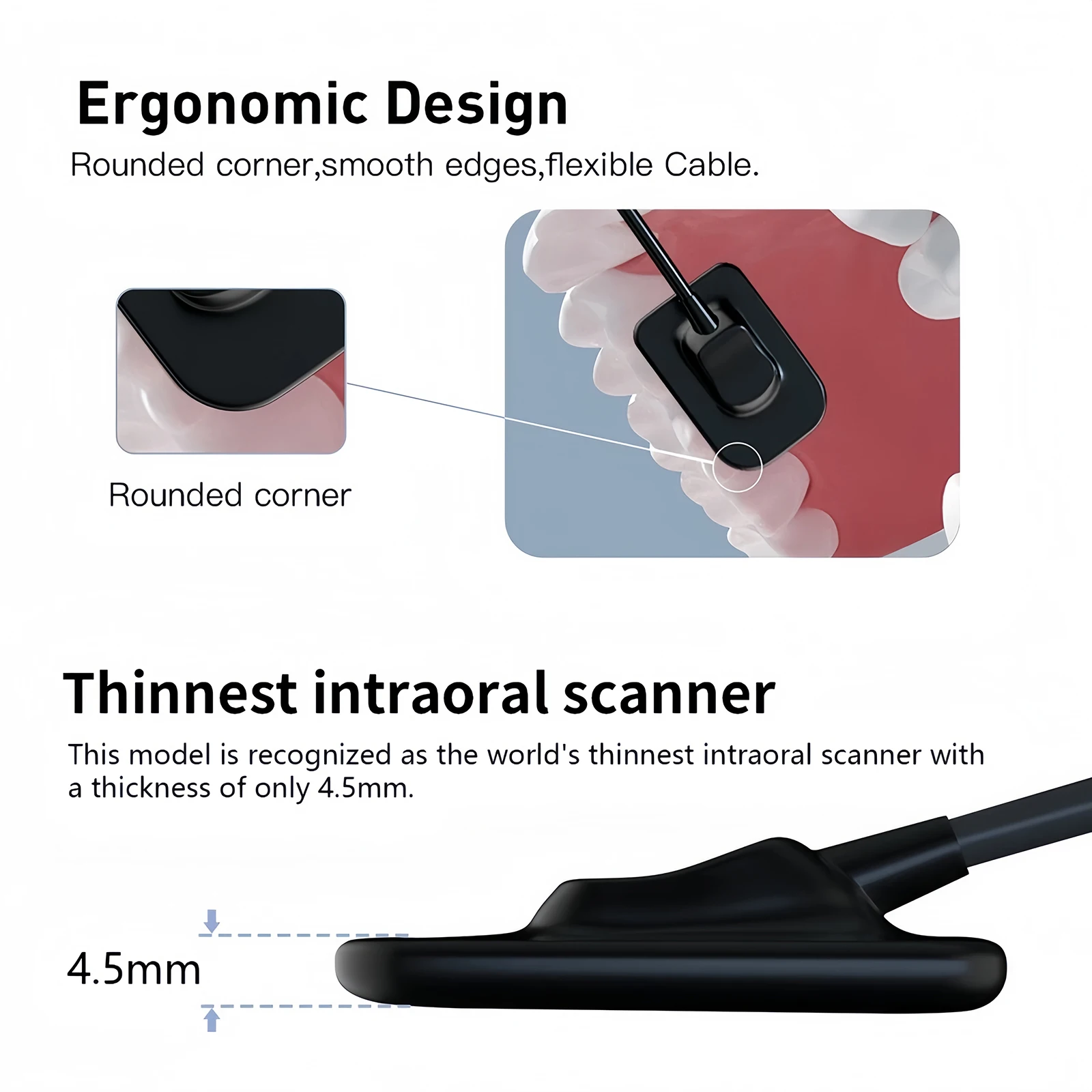 Sensor Digital Intraoral de Rayos X Dental, Tamaño 10, Sistema de Imágenes/Sistema de Posicionamiento Oral
