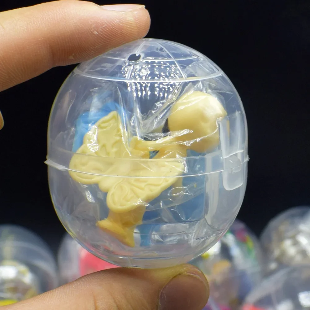 Paquete de 5/10 Huevos Transparentes de 55mm con Juguetes Sorpresa, Regalos para Fiestas de Cumpleaños, Premios, Regalos para Fiestas de Carnaval