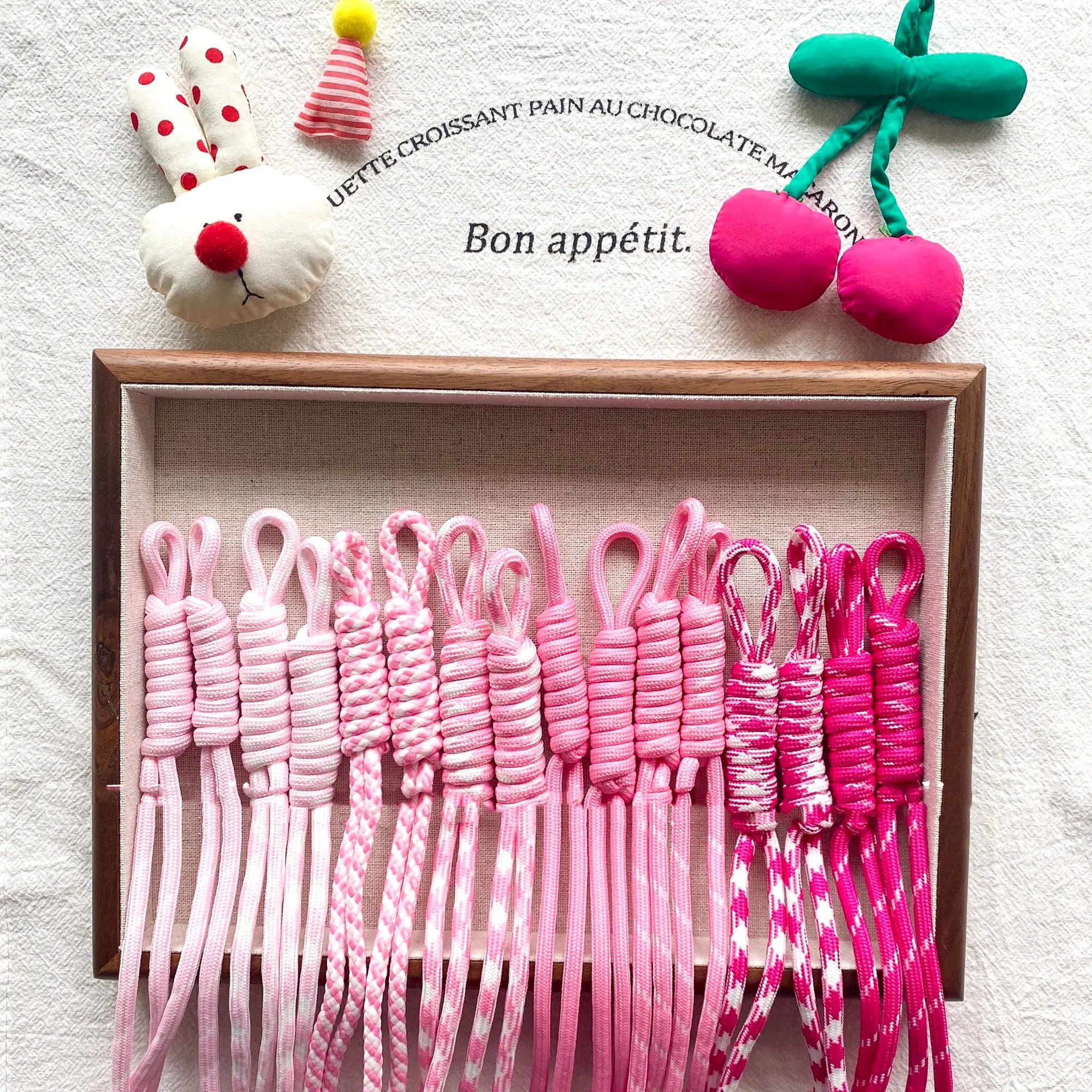 DIY bolso colgante de nailon hecho a mano cuerda trenzada llavero colorido para mujer bolso encanto bolso colgante Dec llavero
