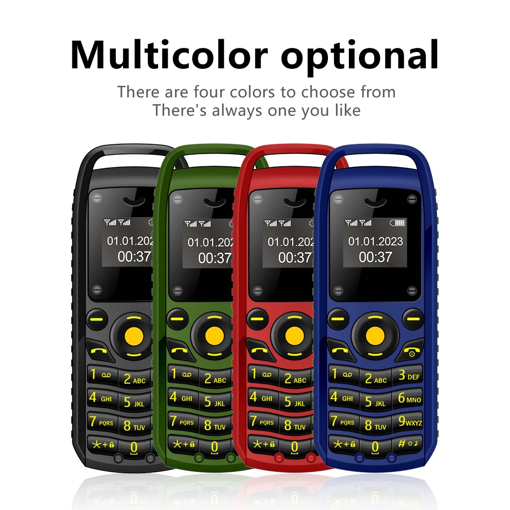 SERVO Mini teléfono móvil 2 tarjetas SIM voz mágica Bluetooth marcación lista negra baja radiación botón más pequeño teléfonos móviles cuatro colores