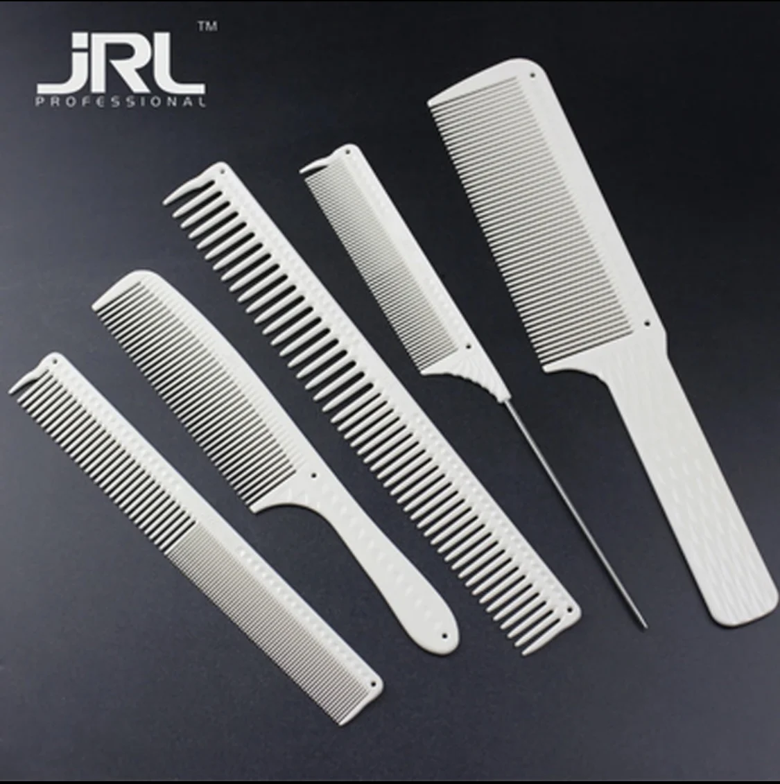 JRL Juego de peine de peluquería profesional de serie completa, peine de peluquería con diseño antideslizante, accesorios de herramientas de salón