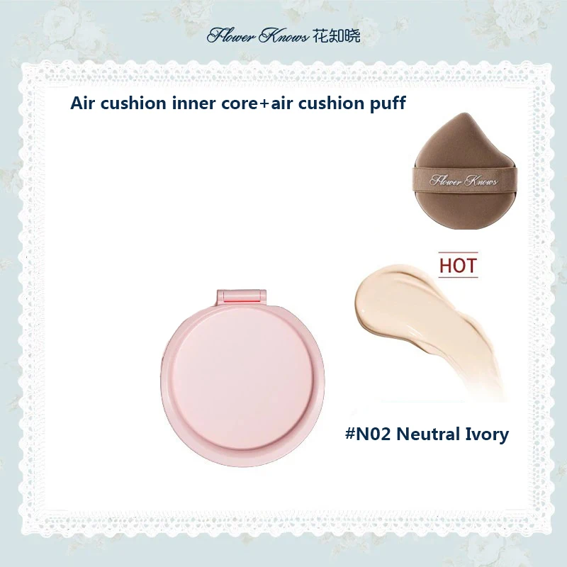 Base de Maquillaje Humectante en Crema Flower Knows Bunny Garden Cushion, Caja de Polvo Reutilizable, Solo Contiene Recambio