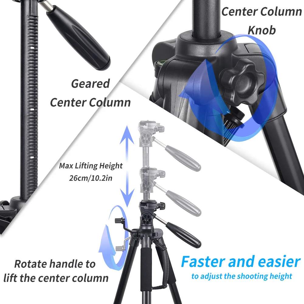 Trípode de cámara INNOREL RT20 de 184cm de altura, soporte profesional de viaje ligero para teléfono móvil DSLR, videocámara, luz de relleno Gopro