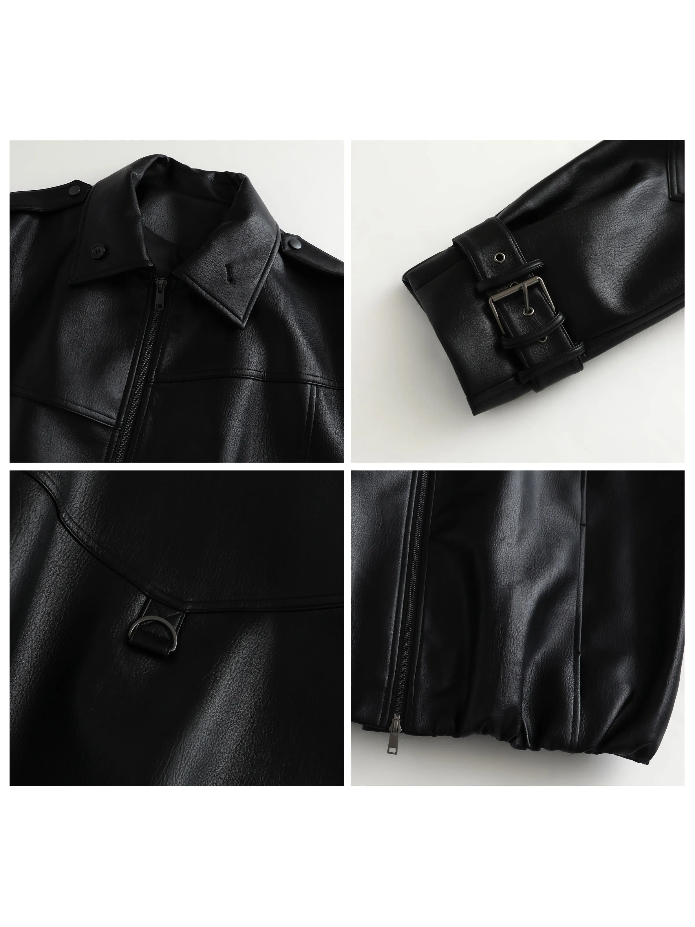 CHIC VEN Nuevo Abrigo de Cuero Sintético para Mujer, Estilo Urbano Sólido, Chaqueta de PU Retro de Motociclista para Mujer, Ropa de Primavera Otoño 2026