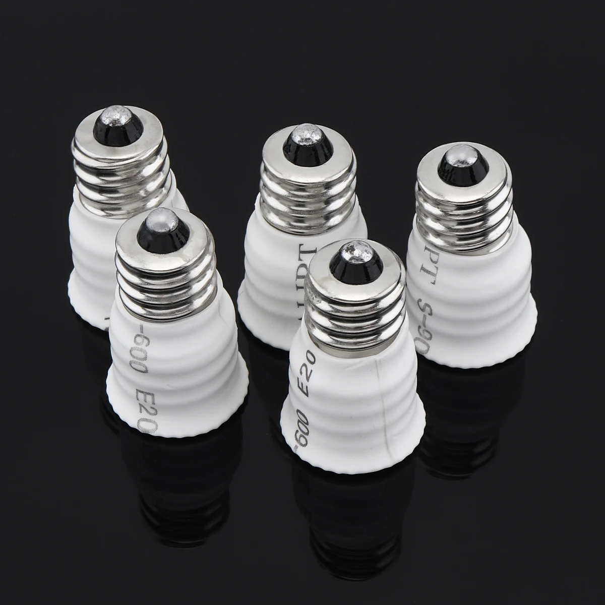 Adaptador de enchufe de luz LED E12 a E14, convertidor de portalámparas, adaptador de bombilla, enchufes, cambiador, accesorios de iluminación, 5 piezas