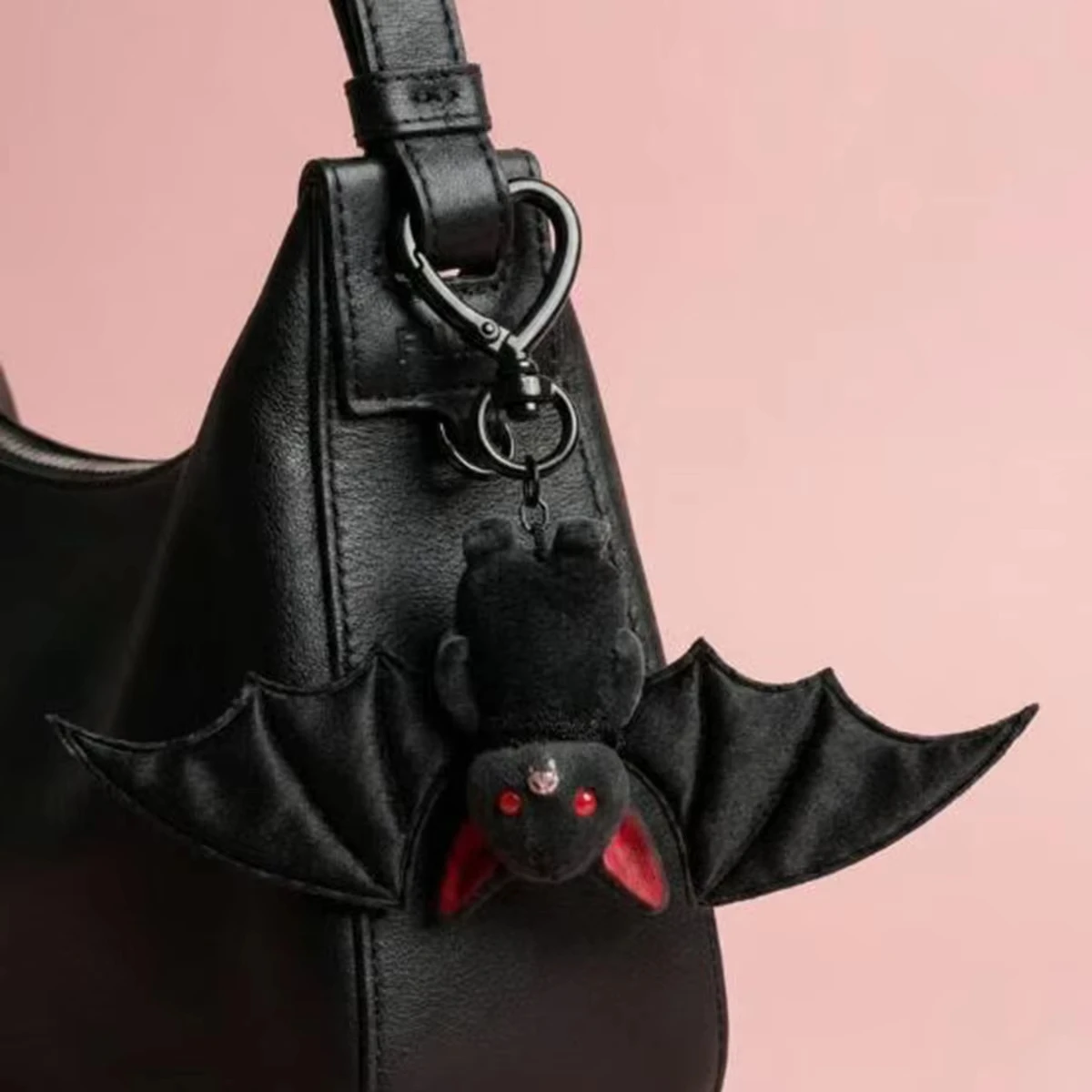 Llavero de Murciélago Negro de Peluche Jardme para Mochila, Bolso, Cartera, Llaves de Coche, Llavero de Murciélago Gótico Transformable, Regalo de Halloween