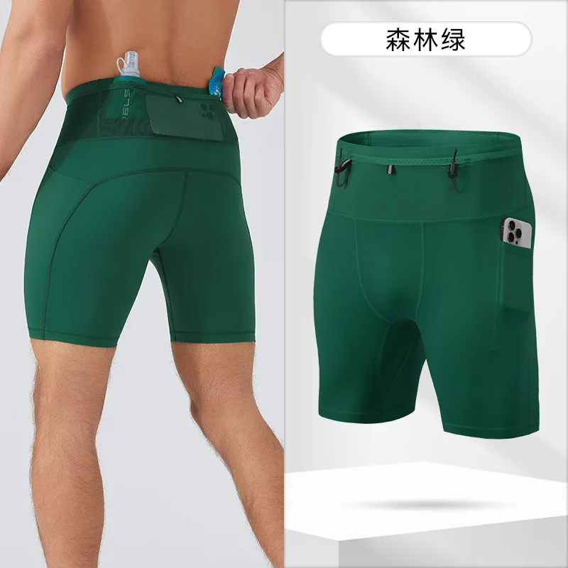 Pantalones Cortos Deportivos para Hombre, Ropa de Fitness, Pantalones Cortos de Compresión para Gimnasio, Pantalones Deportivos con Múltiples Bolsillos para Hombre, Ropa Deportiva, Pantalones Deportivos para Crossfit