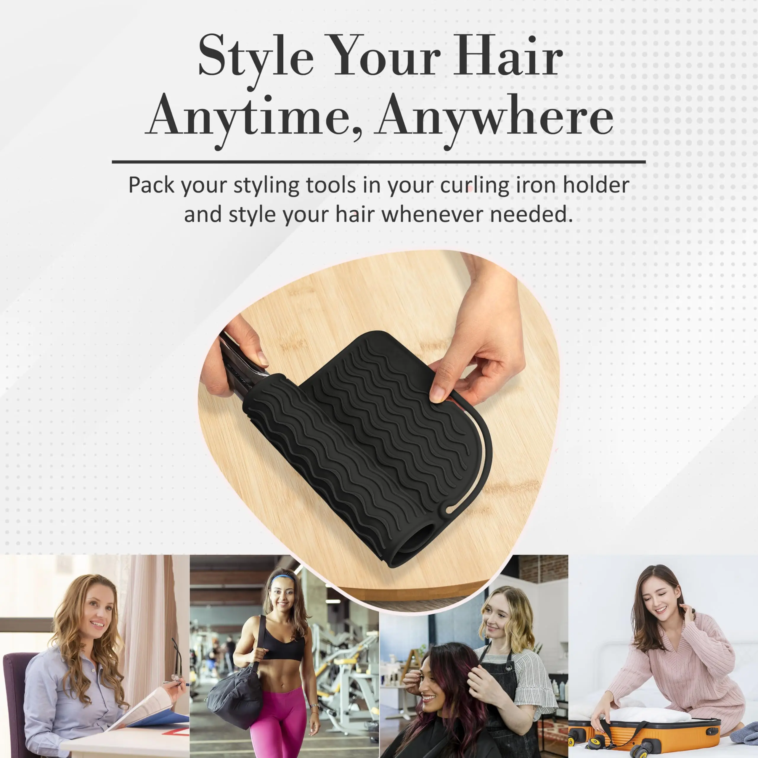 Juego de 3 Alfombrillas Resistentes al Calor para Planchas de Pelo, Plancha de Cerámica de Titanio y Rizador de Pelo, Accesorios para Proteger de Quemaduras