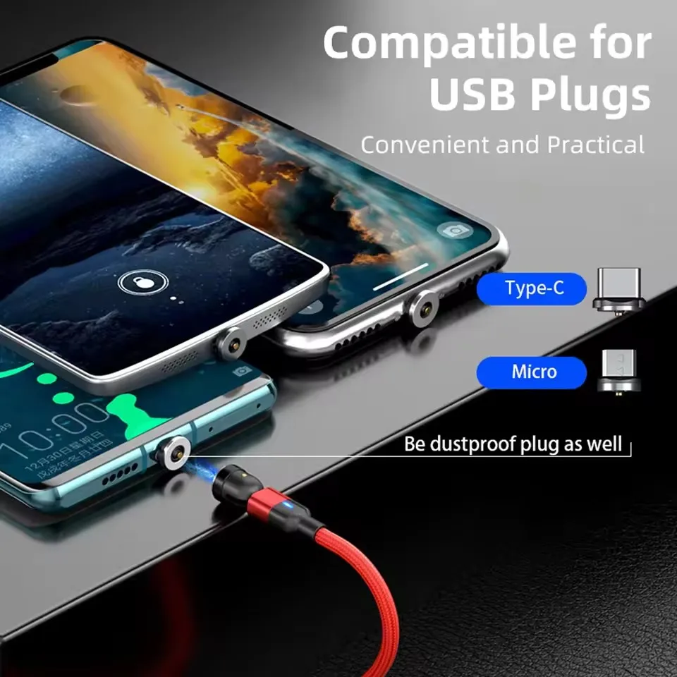 Adaptador de Cable de Carga Magnético de 1 a 10 Piezas para Android Tipo C, Conector Magnético Tipo C, Conectores Micro USB C, Enchufe de Carga Magnético