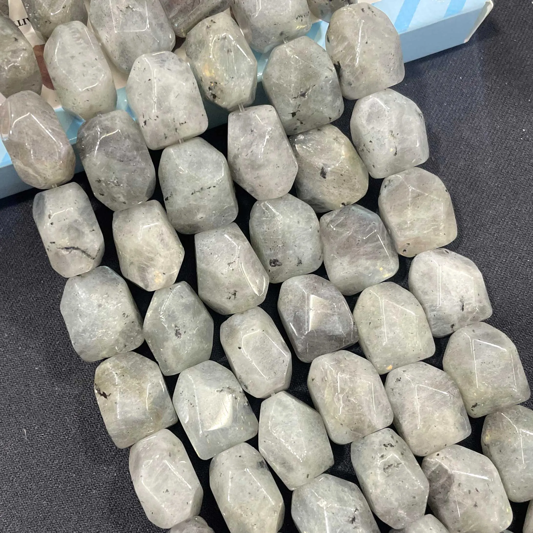 13*17MM piedra Natural facetada forma Irregular ágatas cristal cuentas espaciadoras sueltas para fabricación de joyería DIY collar pulsera
