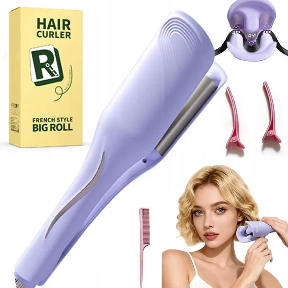 Rizador de Pelo Profesional, Herramienta para Rizar con Efecto Ondulado, Estilizado Duradero, Calentamiento Rápido, Rizador Eléctrico con 4 Temperaturas Ajustables, 32MM