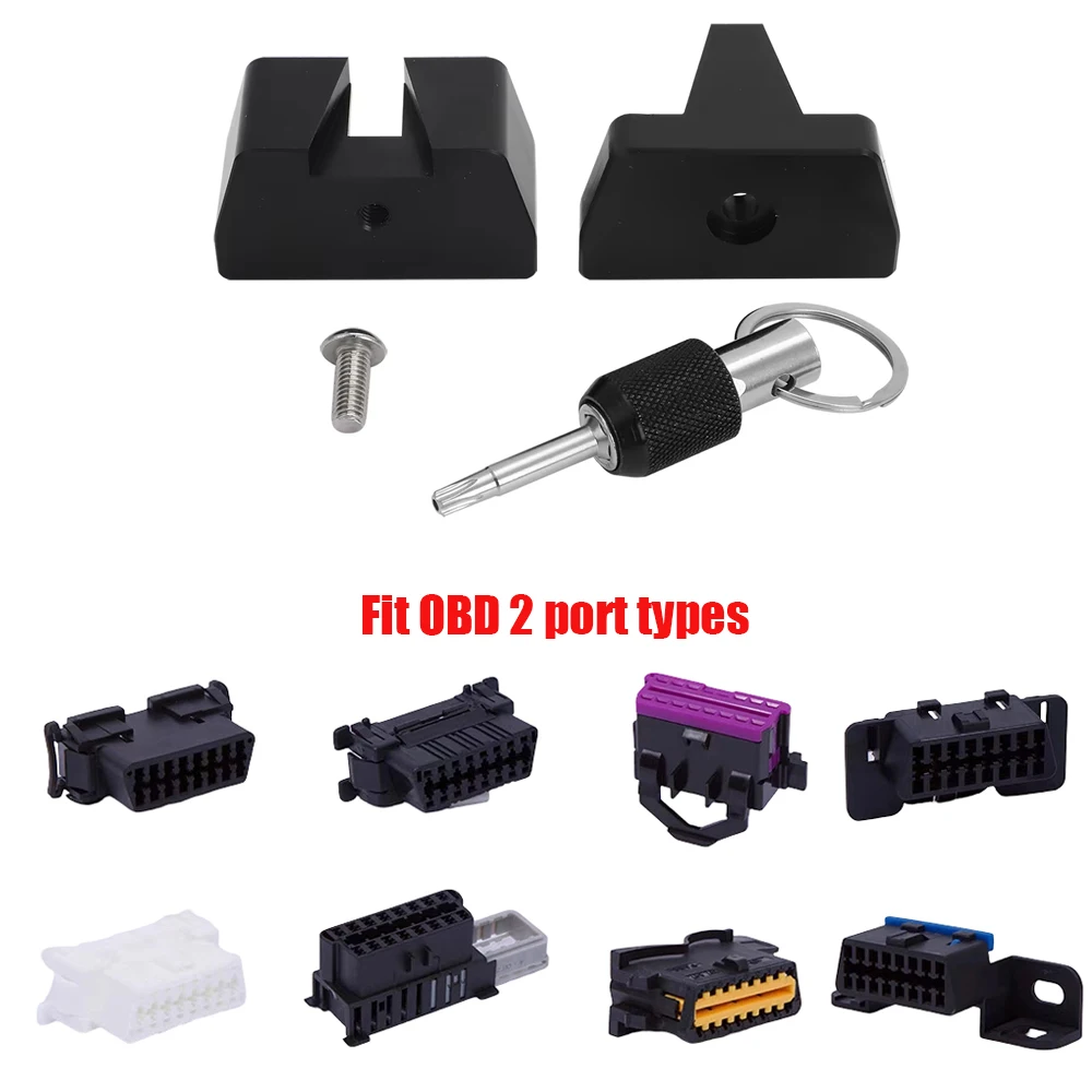 Kit de herramientas de bloqueo antirrobo de seguridad con puerto OBD para más de 1996 vehículos con OBD 2 puertos OBD II OBD2 acceso al bloque al conector OBD POM