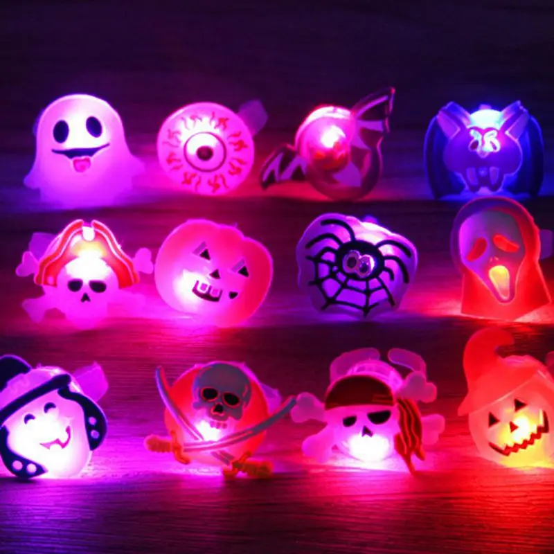 5/10/20PCS Anillos de Pulsera Luminosos de Calabaza y Fantasma para Halloween, Decoración Nocturna, Recuerdos para Fiestas de Halloween, Regalos para Festivales y Carnavales, Rellenos para Bolsas de Regalo