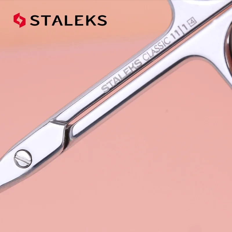 STALEKS tijeras rusas para uñas, tijeras para cejas de acero inoxidable de alta calidad, herramienta de maquillaje profesional para recortar el pelo de la nariz SC-11-1