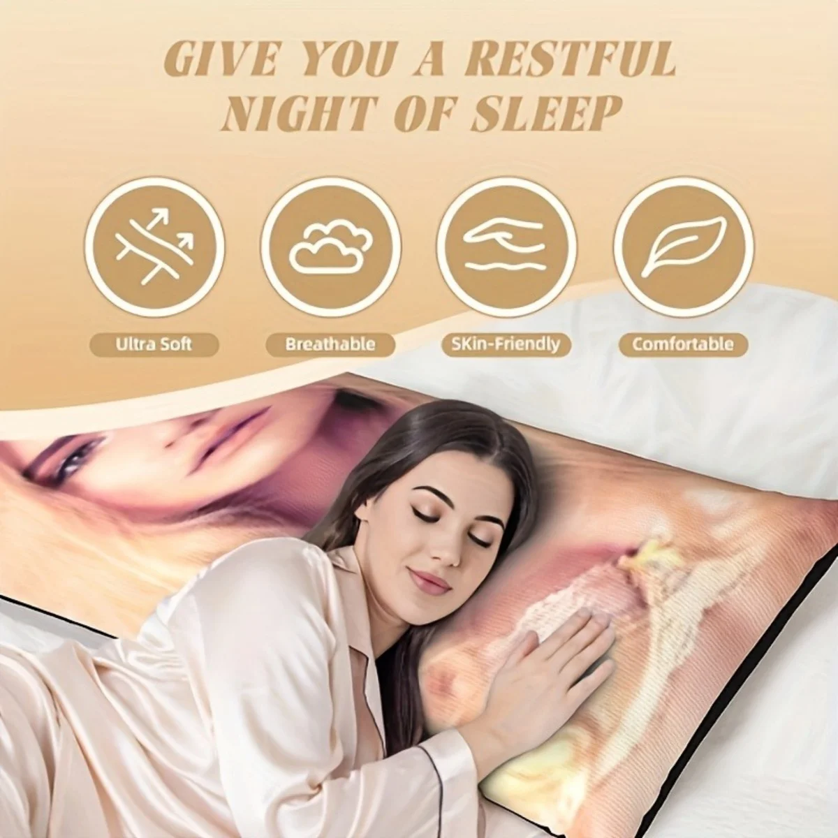 Funda de Almohada Rectangular Personalizada con Foto; una Almohada con Foto de Vacaciones, el Regalo Perfecto para Familiares y Amigos