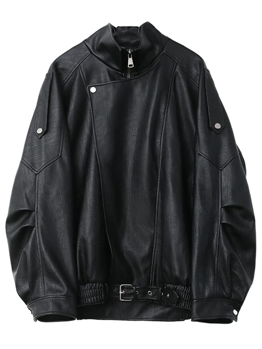 Chaqueta de PU para Mujer CHIC VEN, Estilo Retro, Cuello Alto, Suelta, Nueva, Chaqueta de Cuero Sintético para Motocicleta, Primavera-Otoño 2026