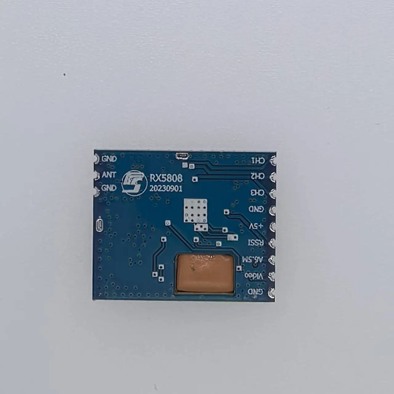 Módulo receptor RX5808 Módulo receptor de audio y vídeo inalámbrico Control SPI de 5,8G para sistemas FPV Ancho de banda de helicóptero RC 4,8 ~ 6,0 GHz