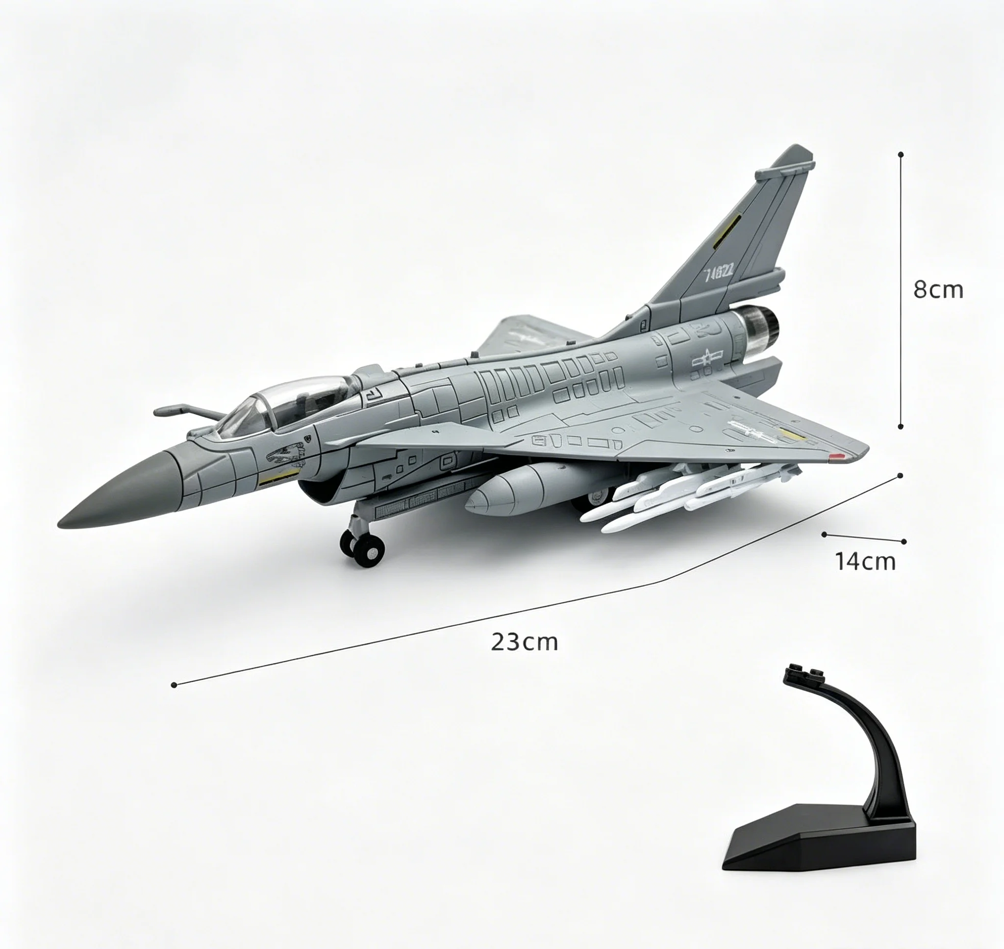 Modelo de Avión de Combate a Escala 1:72, de Plástico, Ensamblaje Rápido, Réplica de Aviones F-15 Eagle y J-10, Colección de Aviones Militares para Exhibición