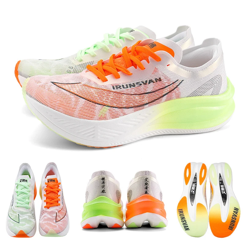IRUNSVAN, zapatillas ligeras para maratón, zapatillas para correr para hombre, zapatillas deportivas transpirables, informales, cómodas, entrenamiento atlético, Unisex