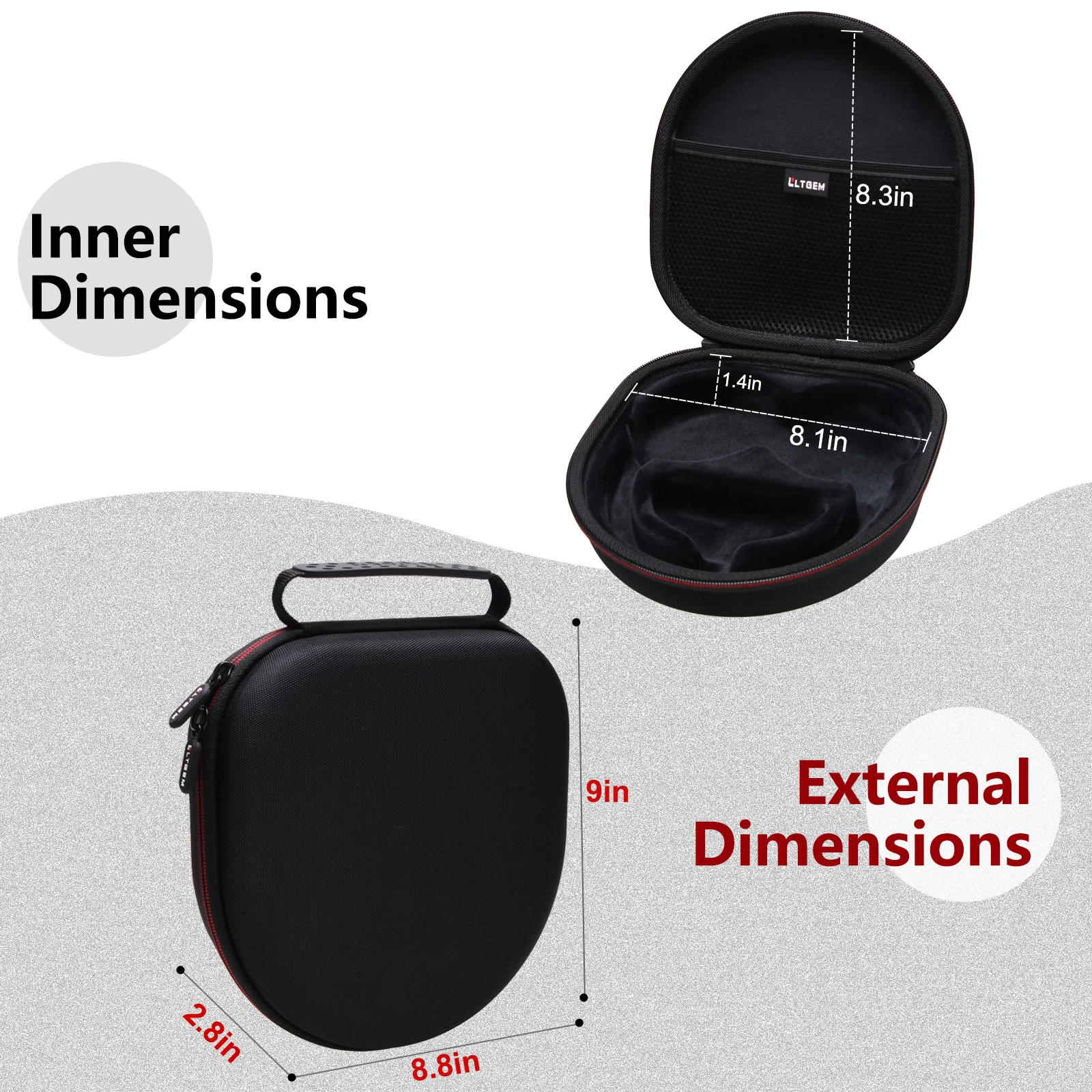 LTGEM-funda para auriculares para Steelseries Arctis Nova 7X/7P, funda protectora para auriculares para videojuegos, bolsa de almacenamiento de transporte para viaje