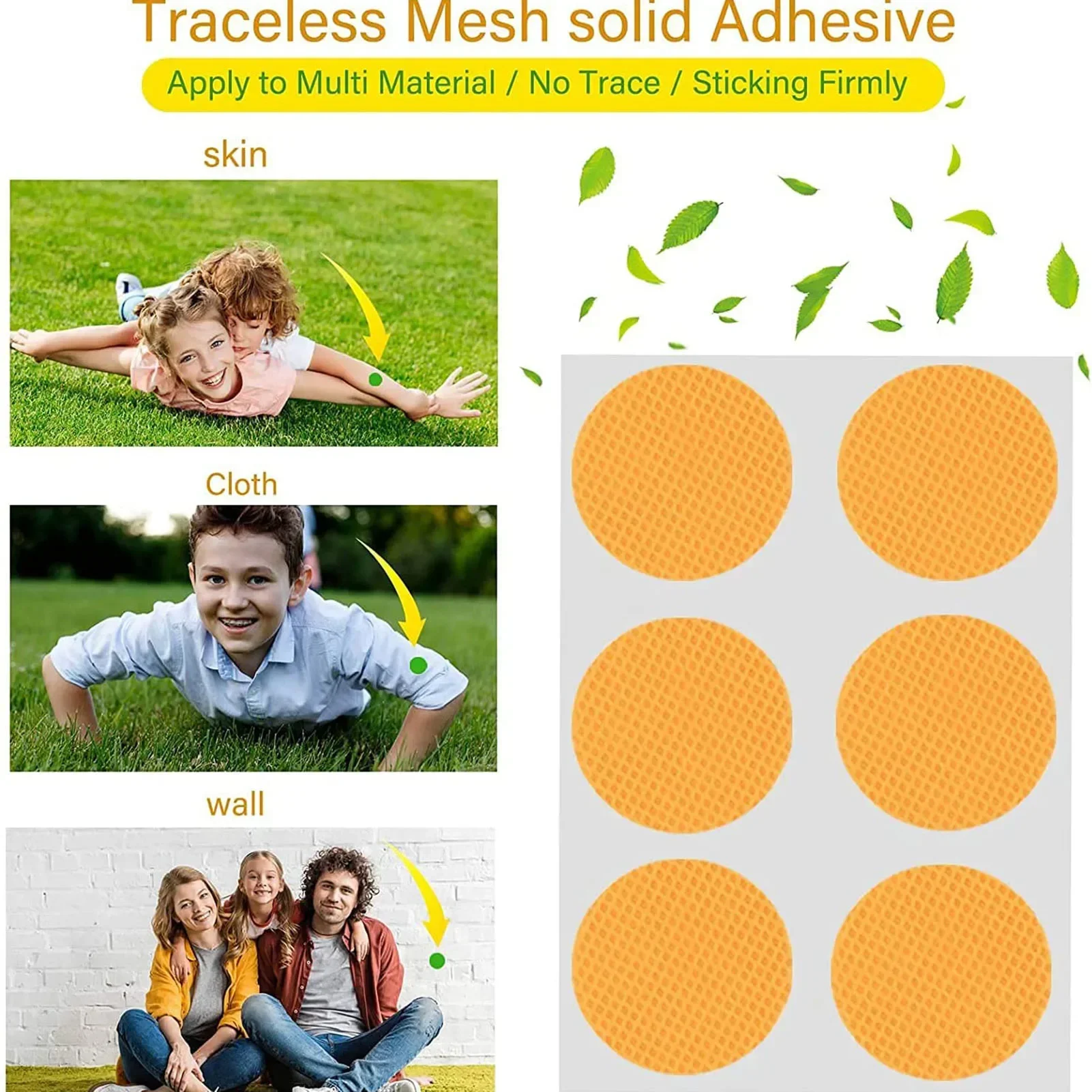 Parche repelente de mosquitos de 84/120 Uds., aceite esencial de planta, parche antimordeduras para exteriores, parche repelente de mosquitos Natural para niños y adultos