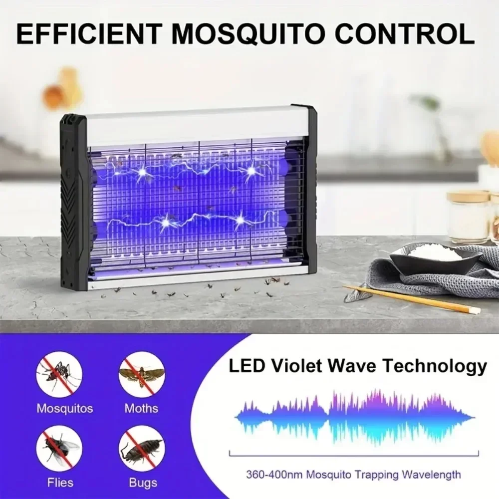 Joyinled-Lámpara antimosquitos de descarga eléctrica, trampa para moscas, repelente de insectos para dormitorio, uso en interiores y exteriores, seguridad ecológica