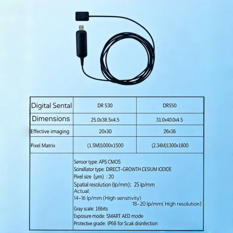 Sensor de Rayos X Dental JUMTOP con Pantalla de Monitoreo para Visualización de Imágenes en Tiempo Real, Sensor Digital HD RVG Intraoral