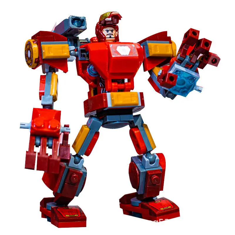 Figuras de Acción de los Vengadores, Bloques de Construcción, Estilo DIY, Poses Ajustables, Ladrillos Multiarticulados, Juguetes y Regalos