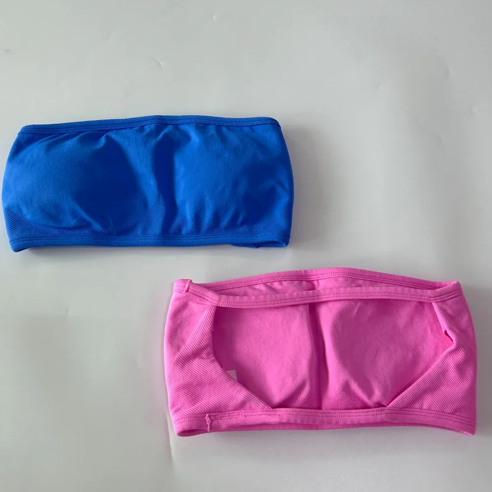 Pericic-Sujetador deportivo Bandeau con tirantes y espalda descubierta para mujer, camiseta sin mangas para Yoga, Top de gimnasio Sexy para entrenamiento y Fitness