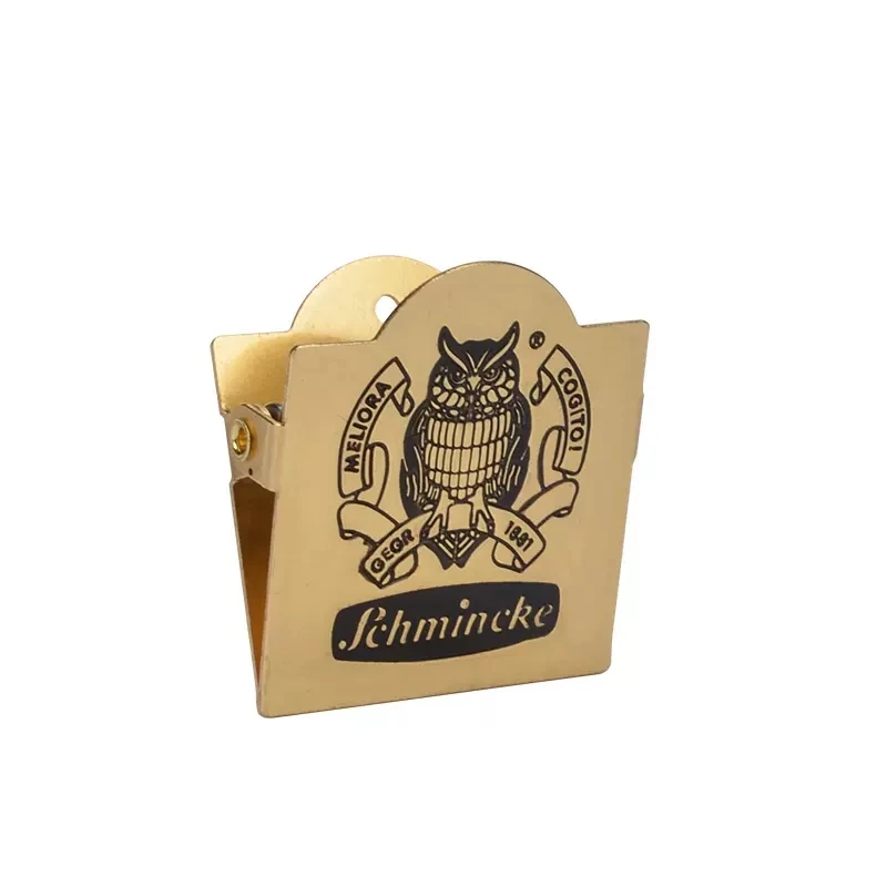 Clips de latón de búho clásico, pintura, clip de bolsa de papel fijo, clip de facturas de documentos, abrazadera de libro mayor multiusos