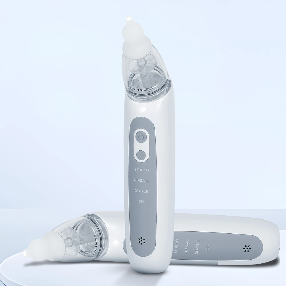 Aspirador Nasal Eléctrico para Bebés, Aspirador de Nariz Automático para Niños Pequeños con Música y 3 Puntas de Silicona