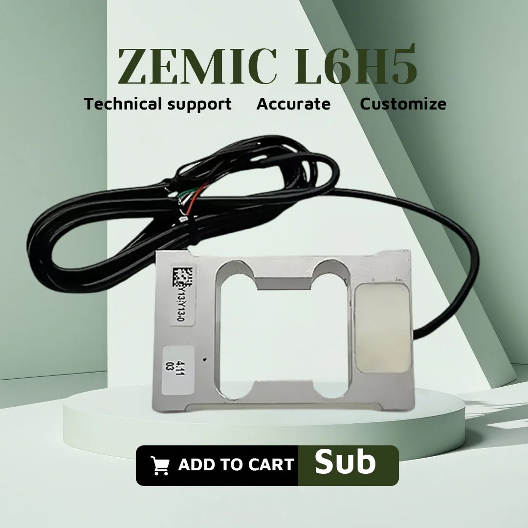 ZEMIC L6H5 Sensor de pesaje L6H5-C3 celdas de carga voladizo Sensor de fuerza de pesaje compresión Robot Industrial probador de automatización