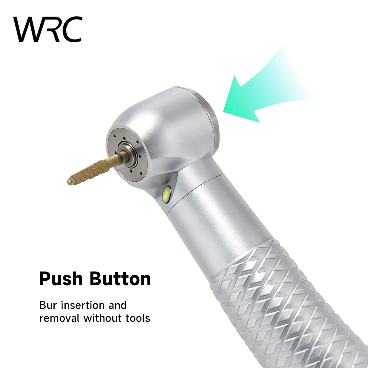 Turbina dental de alta velocidad LED con rodamientos cerámicos, 4 orificios, refrigeración por pulverización de agua, botón pulsador, para uso odontológico