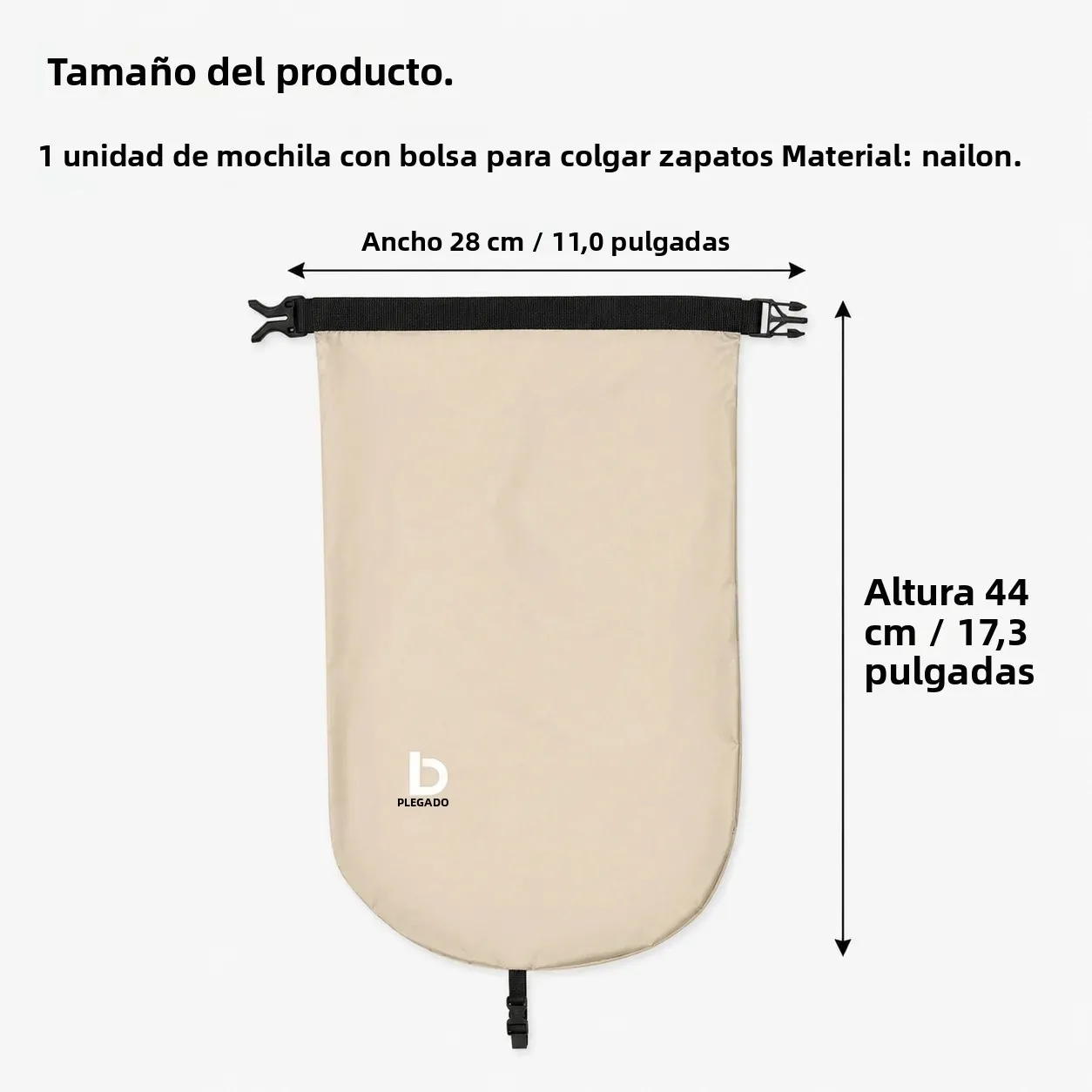 Bolsa de nailon para zapatos, mochila ligera portátil, bolsa de almacenamiento externa para zapatos, soporte plegable para viajes, gimnasio, senderismo y exteriores