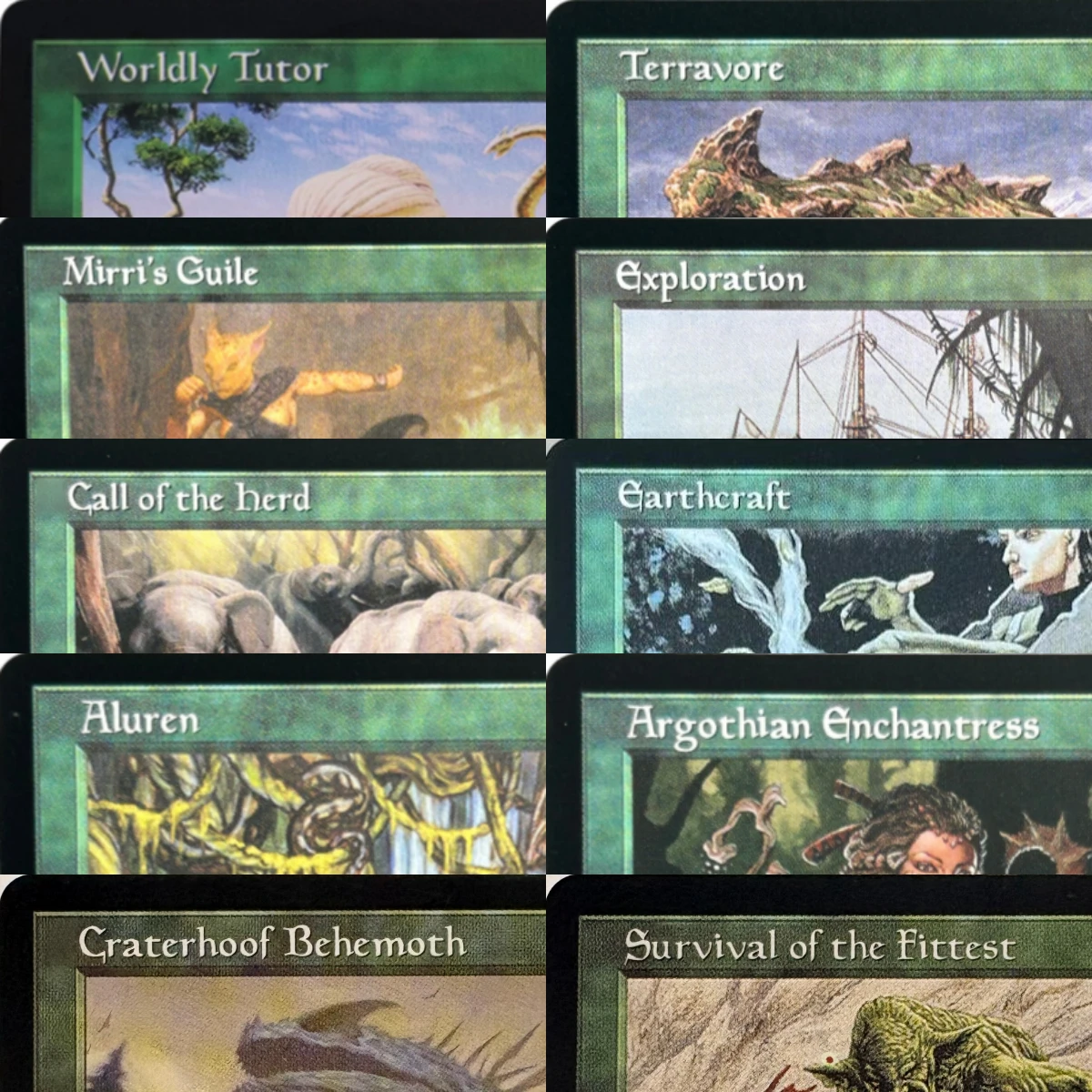 LK12 Deranged Hermit Earthcraft Exploration Worldly Tutor Three Visits Sylvan Library Tarjetas Proxy TCG de Alta Calidad (Núcleo Negro)