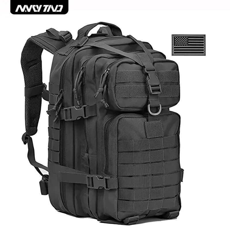 Mochila táctica de asalto de 3 días para hombre, bolsa Molle grande de 38/45L, impermeable para exteriores, senderismo, Camping, viaje, 600D
