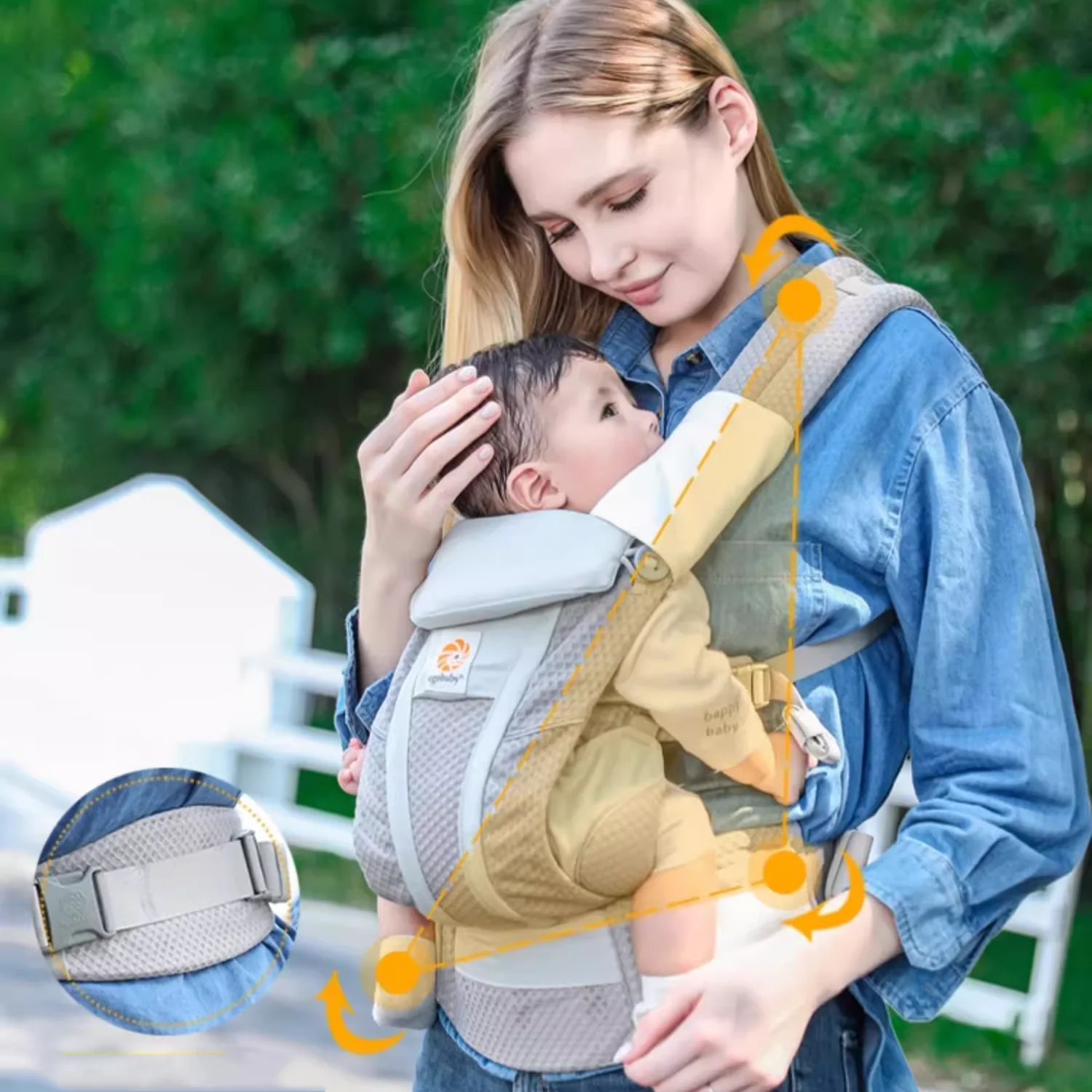 Egobaby Omni 360 portabebés ergonómico canguro infantil chico Sling espalda frontal mochila envolvente bolsa de bebé 0-36 meses