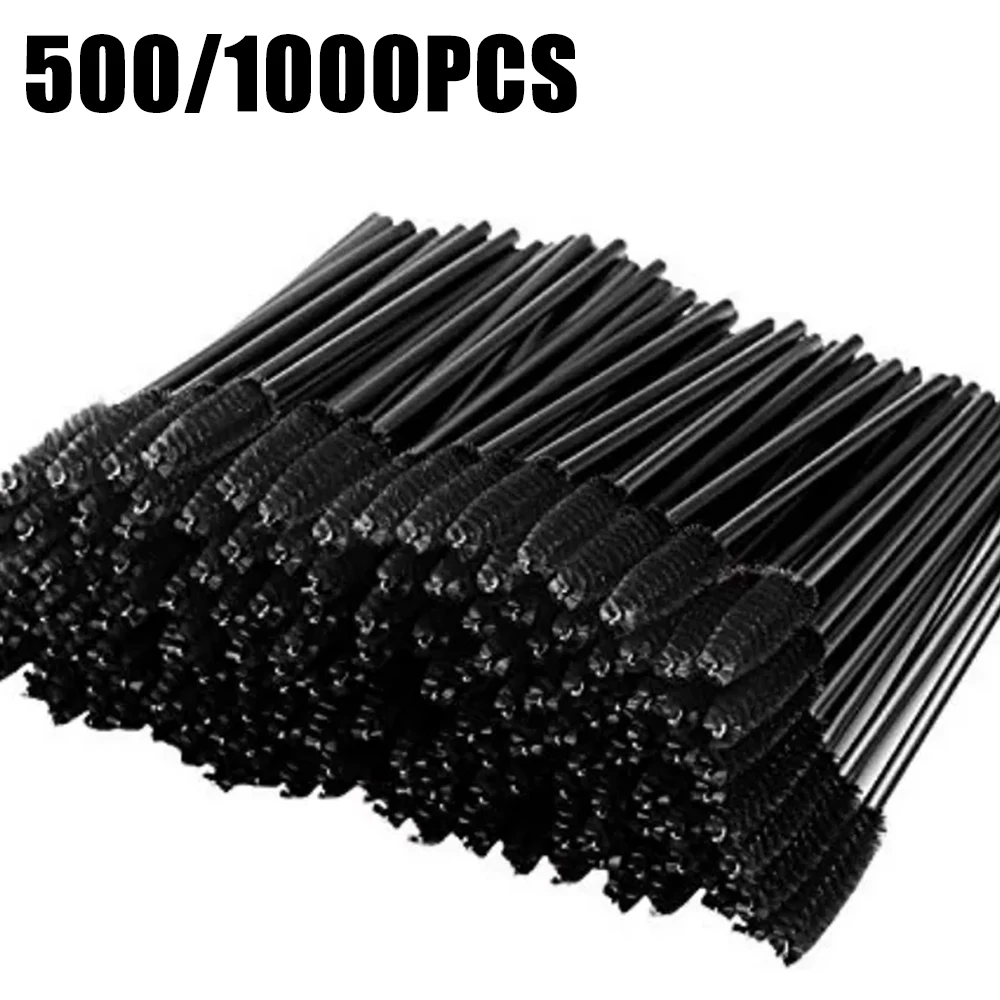 500/1000 unidades de aplicadores de pestañas al por mayor, cepillos de rímel para extensiones de pestañas, cepillos para cejas, herramientas de belleza