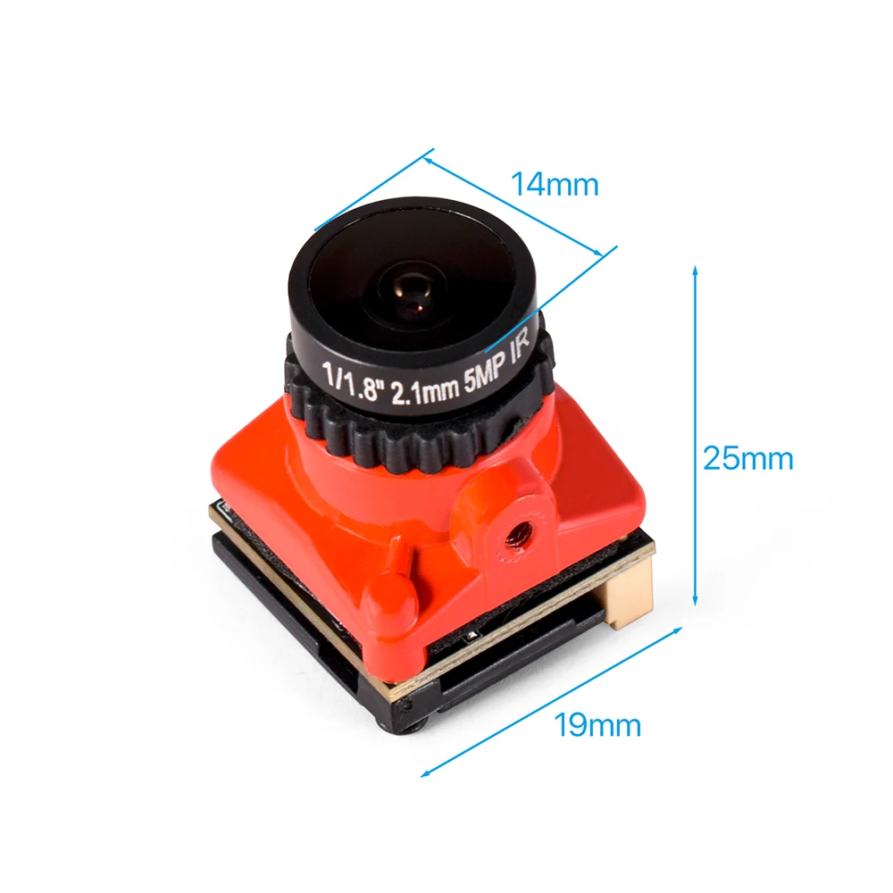 Cámara FPV de 5MP y 1800TVL con sensor Starlight de 2,1 mm para drones de carreras RC, tamaño de 1/8 de pulgada, visión nocturna, compatible con DJI.