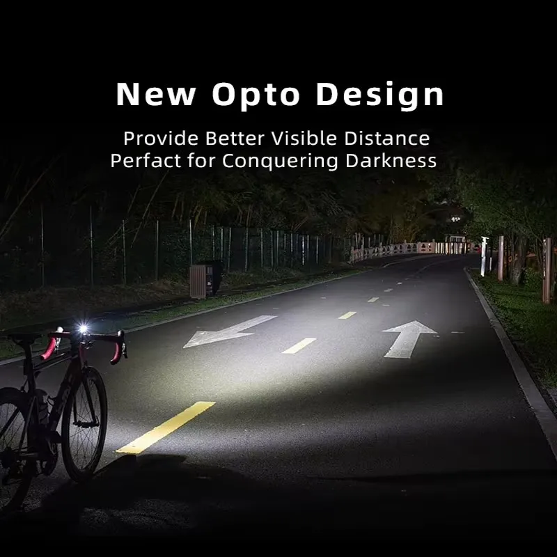 Enfitnix Navi800Y - Faros Delanteros Inteligentes para Bicicleta de Carretera y Montaña, Carga USB, Resistentes al Agua, Encendido y Apagado Automático