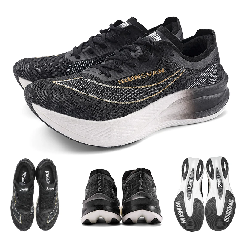 IRUNSVAN, zapatillas ligeras para maratón, zapatillas para correr para hombre, zapatillas deportivas transpirables, informales, cómodas, entrenamiento atlético, Unisex