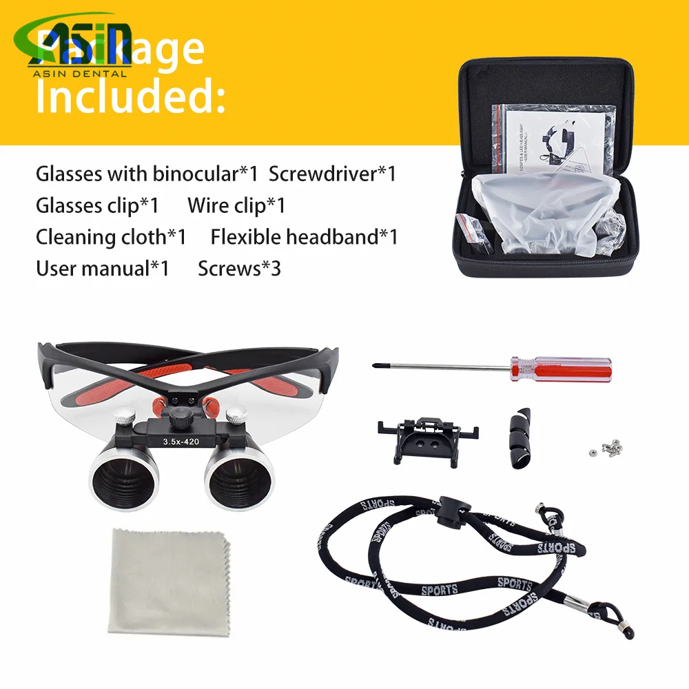 Lupa Dental Binocular de aumento de 3.5X/2.5X, lupa quirúrgica para cirugía, lupas para operación médica