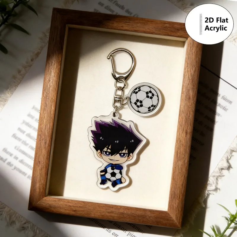 Lote de 8 llaveros de anime BLUE LOCK, accesorios bonitos para bolsos, colgante de llavero, regalo de dibujos animados de acrílico para amigos, venta al por mayor