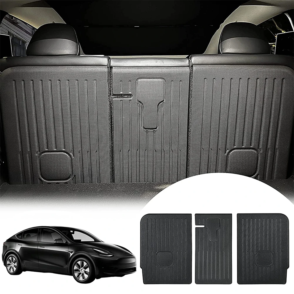Protector de Respaldo para Asientos Traseros de Tesla Modelo Y Juniper 2020-2026, Alfombrilla Anti-arañazos y Anti-suciedad con Velcro para Maletero
