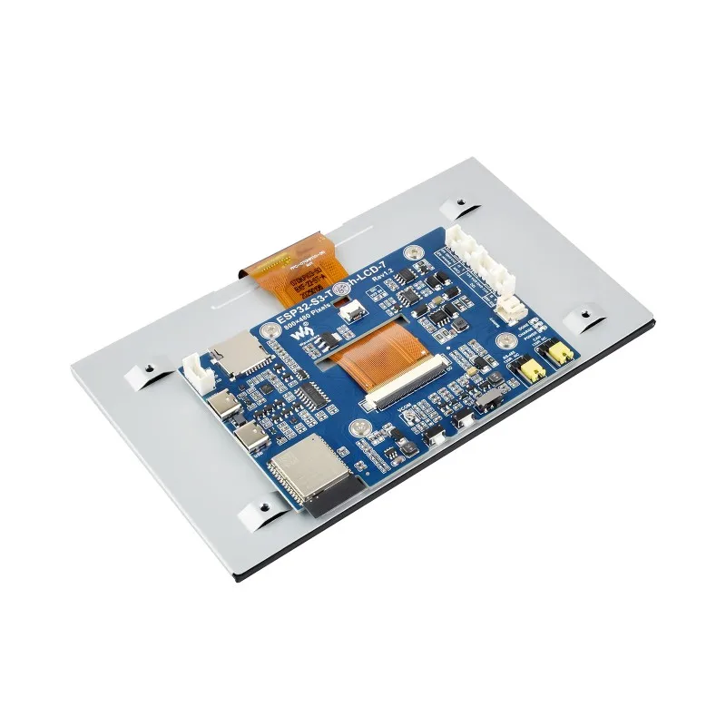 Waveshare ESP32-S3-LCD-7,ESP32-S3 Placa de desarrollo de pantalla de 7 pulgadas, ESP32 con pantalla, 800 × 480, opciones para función táctil, 32 bits