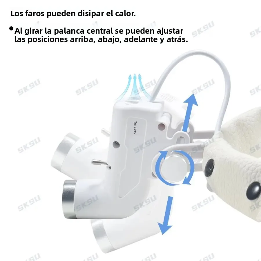 Lámpara LED de 5W para lupas dentales, luz quirúrgica para odontología, luz de cirugía para dentistas