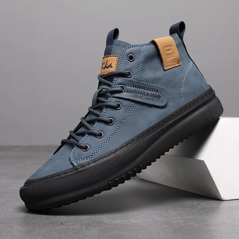 Zapatos Casuales de Negocios para Hombre, Zapatos con Suela Gruesa que Aumentan la Estatura, Zapatos Ligeros de Media Caña de Color Sólido, Modernos, Cómodos, Uniformes, Formales, de Caña Alta