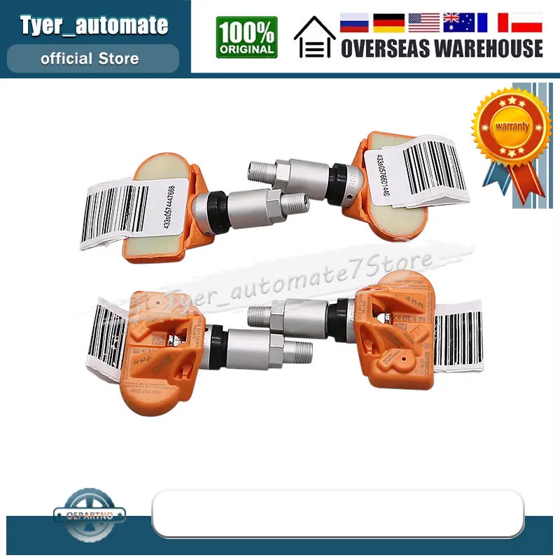 4 piezas 433 Mhz 5Q 0907275 Sensor de supervisión de presión de neumáticos F para Audi RS3 SKODA Kodiaq PORSCHE 718 VW Arteon Golf Eos Magotan Jetta